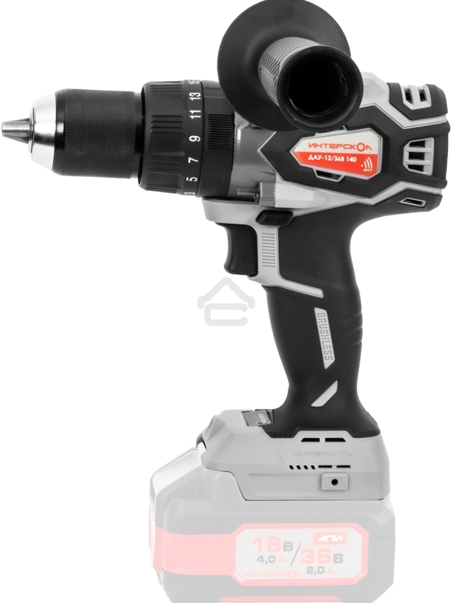 Дрель-шуруповерт аккумуляторная INTERSKOL DAU-13/36V 140