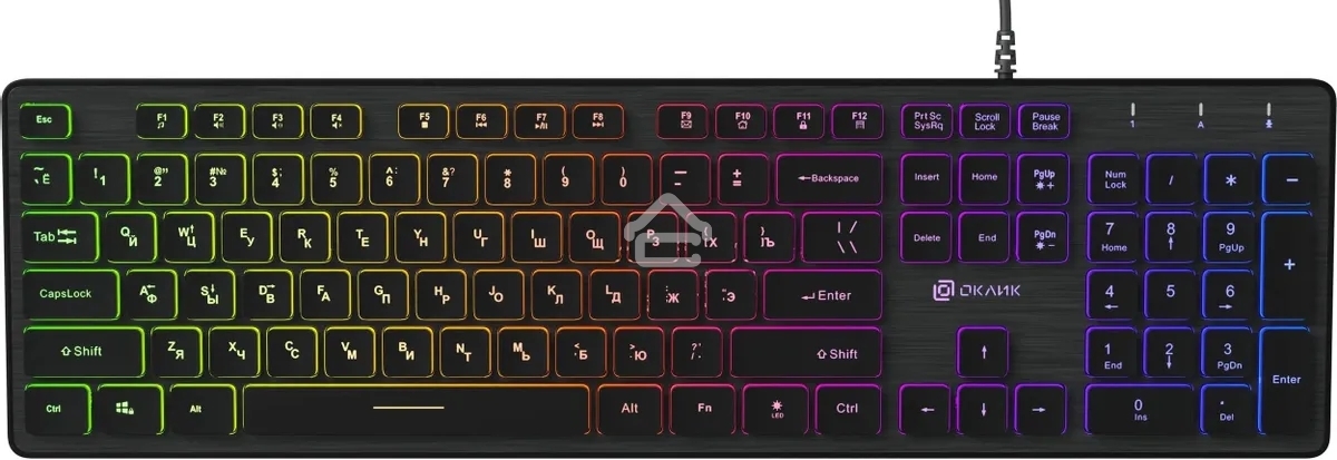 Клавиатура проводная Oklick 550ML, USB, черный