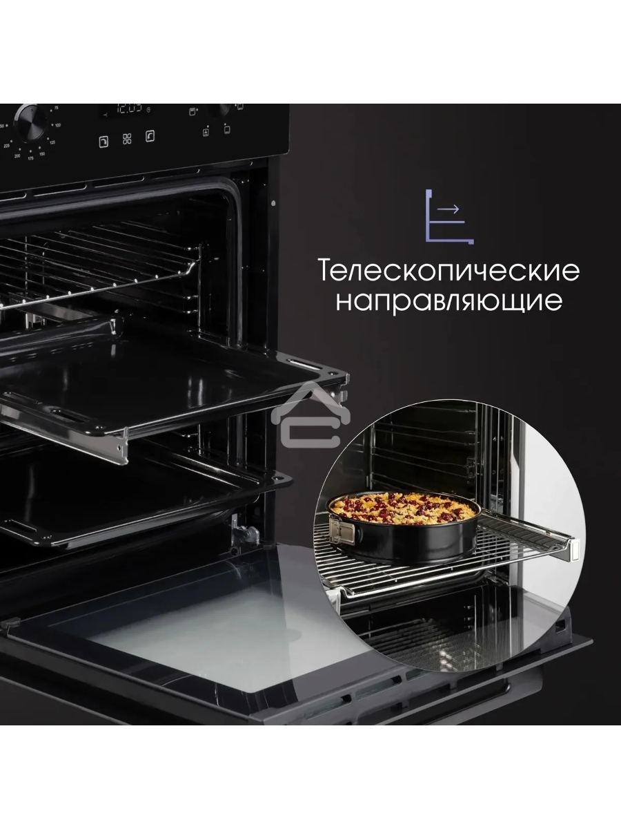 Духовой шкаф электрический встраиваемый Zigmund & Shtain E 145 B чёрный