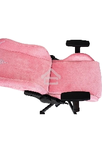 Кресло игровое Knight N1 Fabric розовый Velvet 36 с подголов. крестовина металл