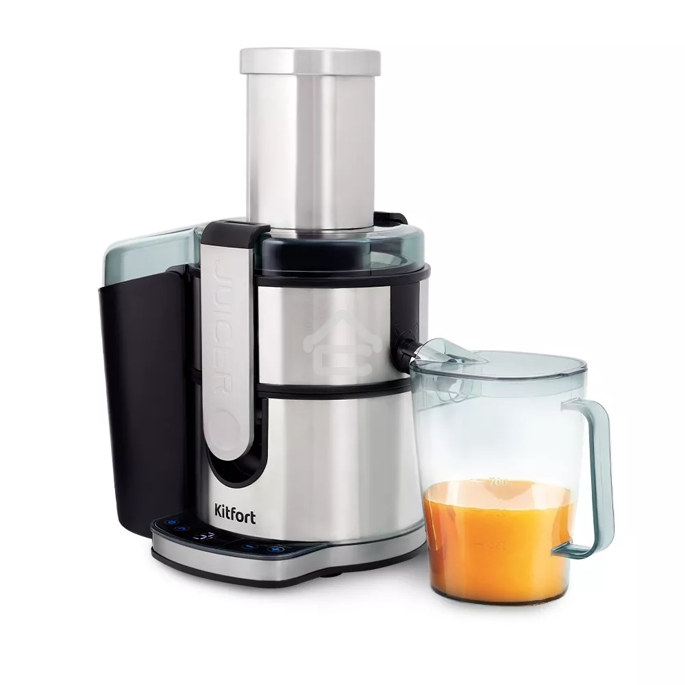 Соковыжималка центробежная Kitfort KT-1120 800Вт стальной/черный