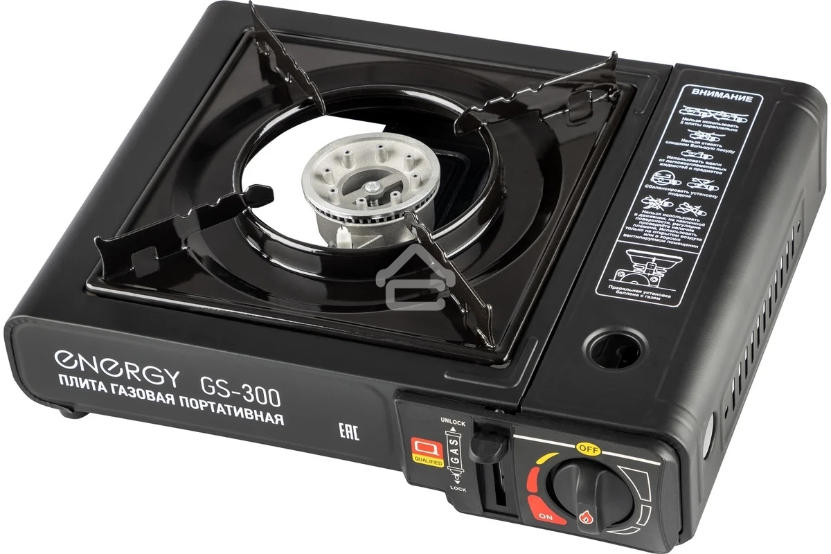 Плита настольная газовая портативная Energy GS-300 (2 типа подключения) (105311)