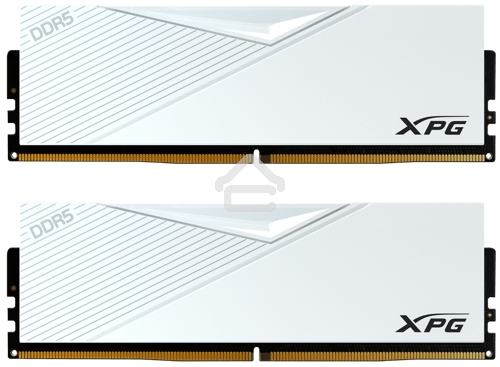Оперативная память XPG Lancer, DDR5, 64GB (2x32GB), 6400MHz, CL32, DIMM, с радиаторами, белый