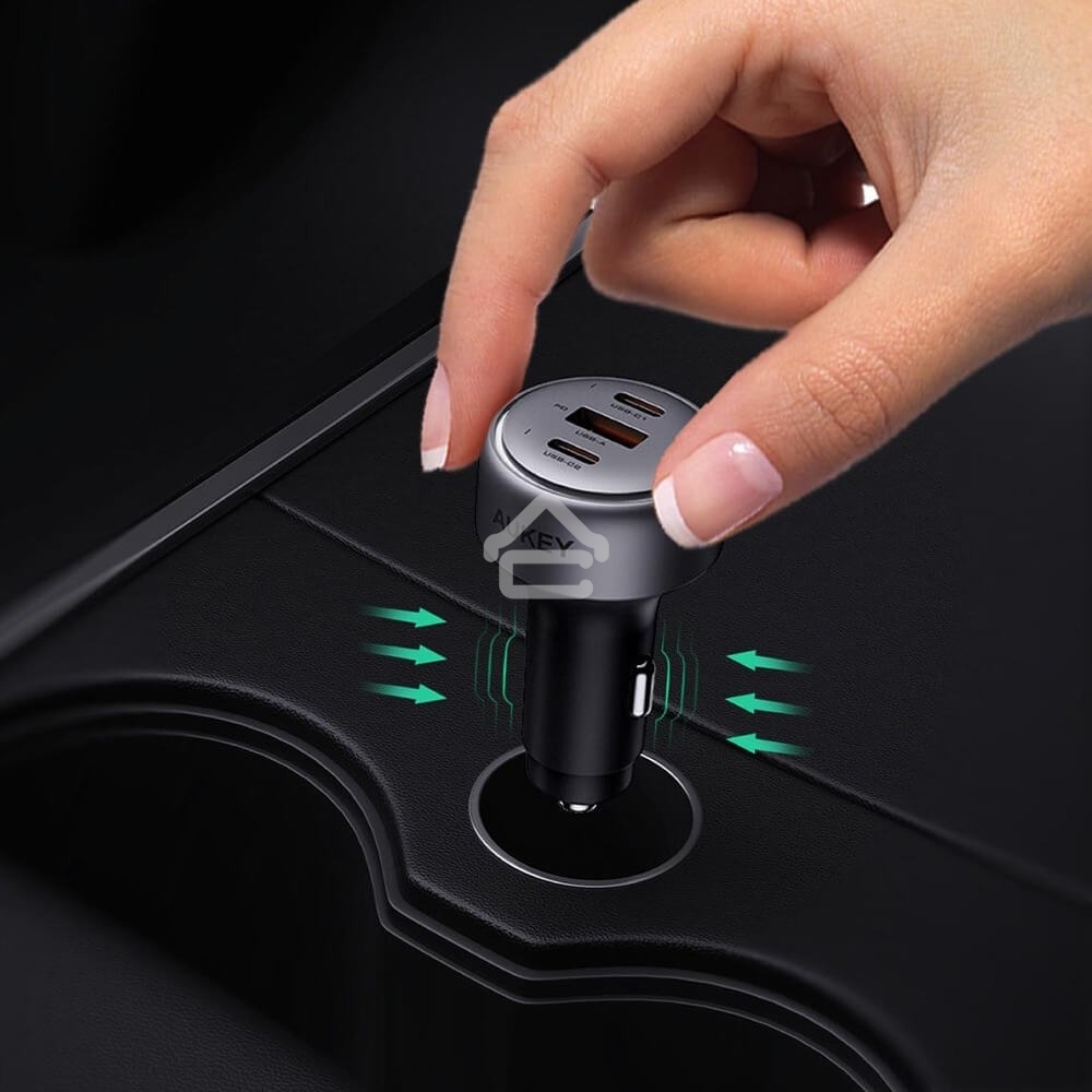 Автомобильное зарядное устройство Aukey Pathfinder 66W серый ACC-CC-P1