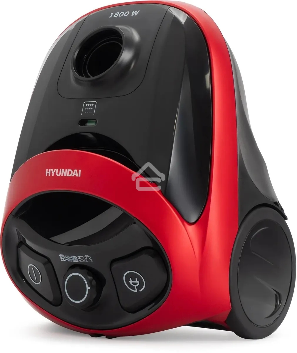 Пылесос Hyundai HYV-B1570 красный/черный, 250/1800 Вт, уборка сухая, пылесборник мешок, 1.5 л (в компл.:1мешок)