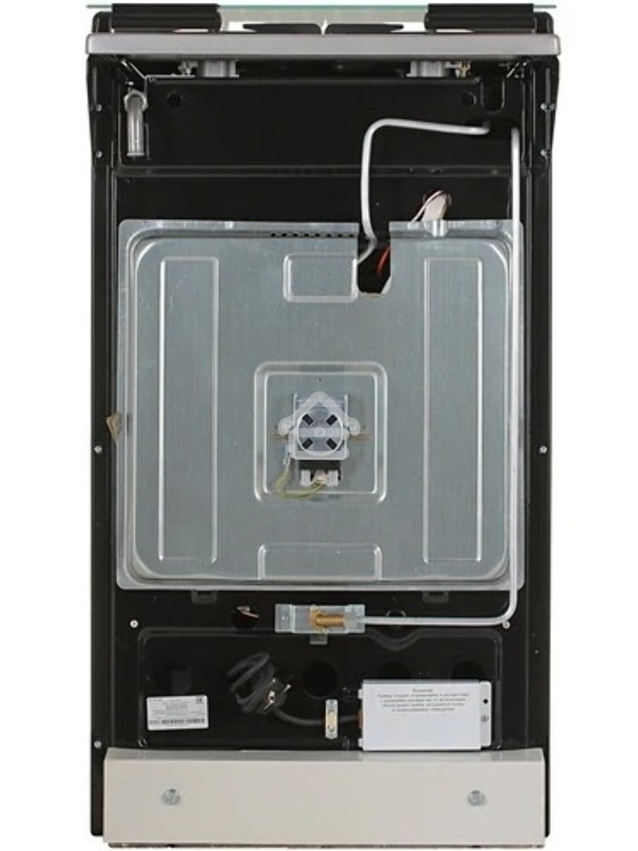 Плита газовая De Luxe 5040.40Г (кр) ЧР-010 серебристый, конфорок 4 шт, духовка 46 л, 50 см x 85 см x 50 см