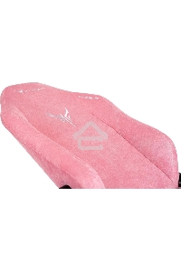 Кресло игровое Knight N1 Fabric розовый Velvet 36 с подголов. крестовина металл