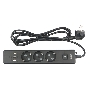 Бытовой удлинитель PowerCube, 3р с/з вык.,3USB, 3500 Вт, 16А, 1.9 м, 3*1,0 (черный) PC-6B-2M