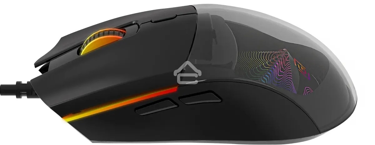 Мышь проводная Oklick 714GM черный, 3200 dpi, USB, кнопки - 7