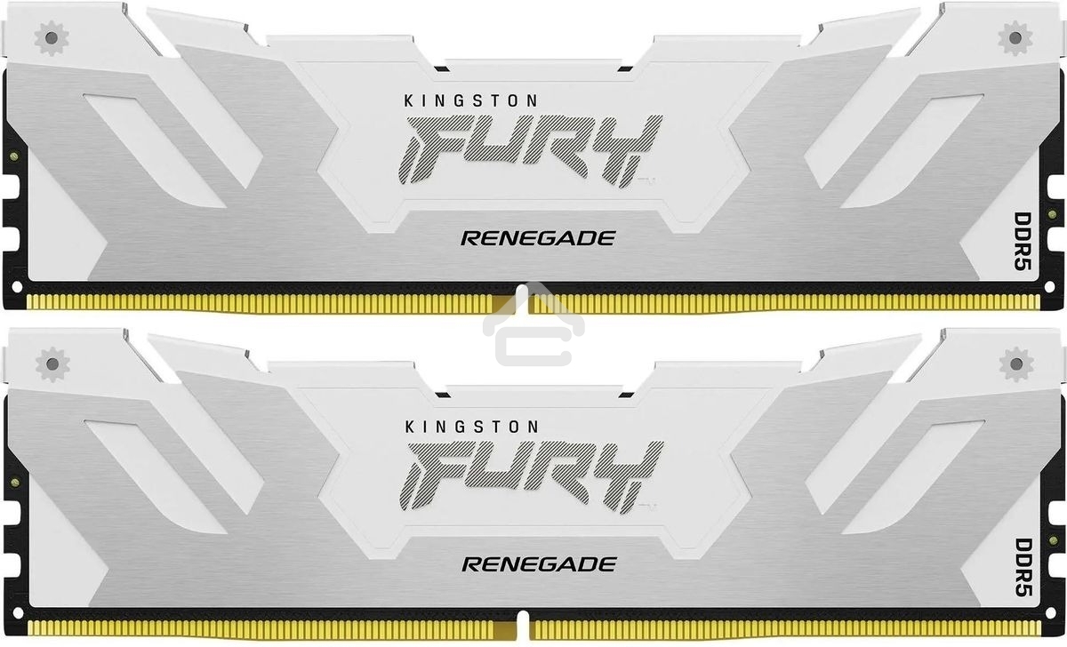 Оперативная память Kingston Fury Renegade, DDR5, 32Gb (2x16Gb), 6400MHz, CL32, DIMM, радиатор, белый