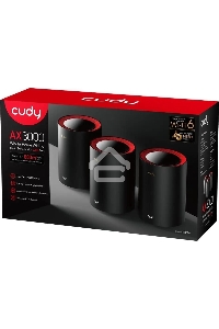 Wi-Fi Mesh-система/ AX3000 Wi-Fi 6 Mesh 2.5G Solution 3-Pack, Dual-Band,  Chipset MT7981BA+MT7976CN+RTL8221B, 802.11ax/ac/a/b/g/n,  2402Mbps at 5GHz + 574Mbps at 2.4GHz,  2.5G WAN+GE LAN, 5 internal antennas,  MU-MIMO, DDNS, Zerotier/Wireguard/OpenVPN/IPS