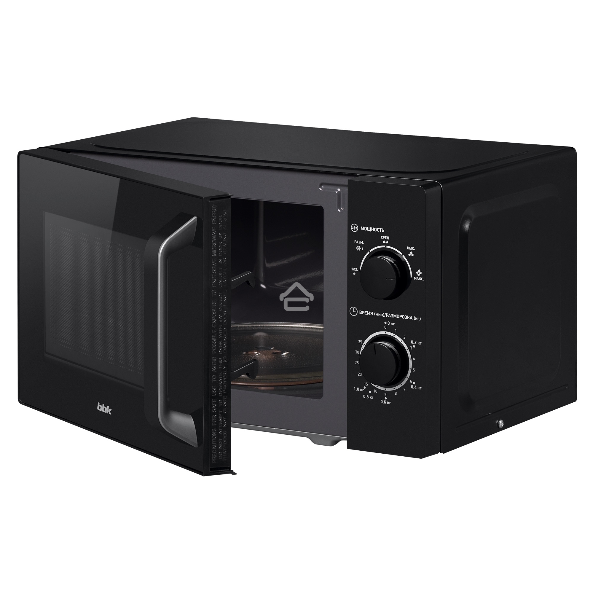Микроволновая печь BBK 20MWS-760M/B черный, 20 л, 700 Вт, поворотный мехинизм