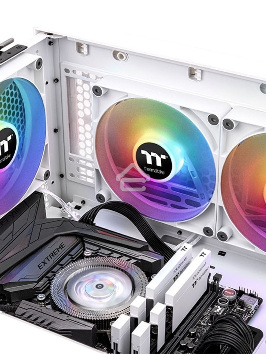 Вентилятор для корпуса Thermaltake CT140 ARGB 140х140x25 белый 4-pin 30.5дБ (упак.:2шт) (CL-F154-PL14SW-A) Ret