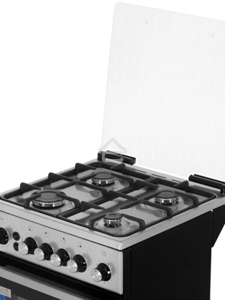 Плита газовая De Luxe 5040.40Г (кр) ЧР-010 серебристый, конфорок 4 шт, духовка 46 л, 50 см x 85 см x 50 см