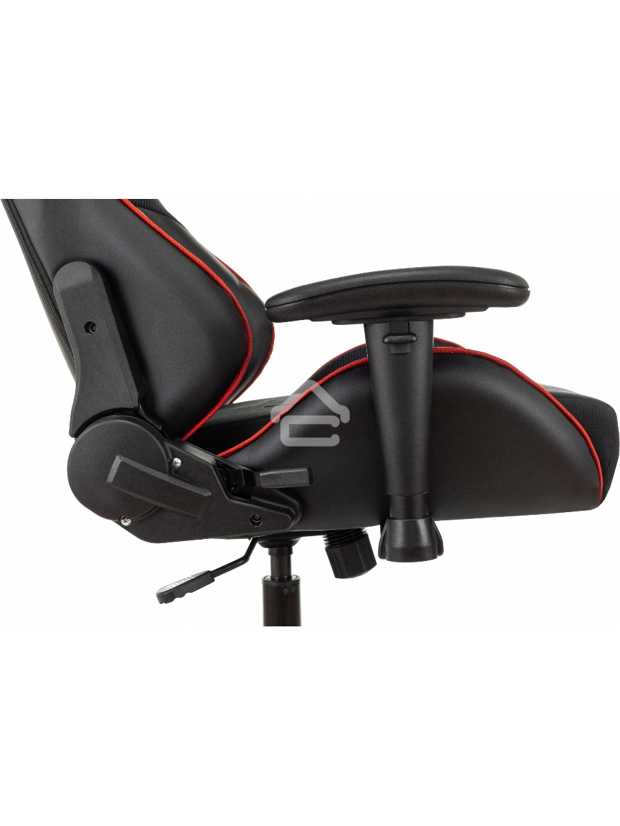 Кресло игровое Бюрократ VIKING 4 AERO RUS белый/синий/красный/черный, искусст. кожа/ткань, две подушки