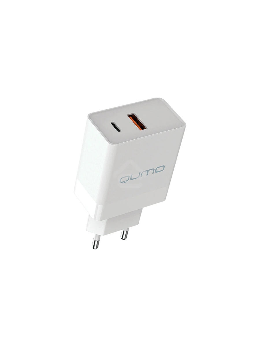 Сетевое зарядное устройство Qumo Energy light (Charger 0052) PD 20W, 2USB, Type-C + QC3.0, белый