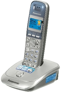 Телефон беспроводной (DECT) Panasonic KX-TG2511RUS (серебристый) {АОН, Caller ID,спикерфон на трубке,переход в Эко режим одним нажатием}