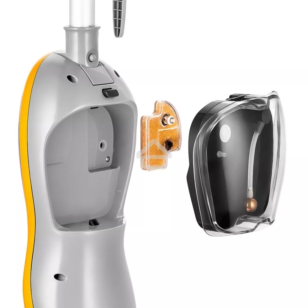 Швабра паровая Kitfort КТ-1047 1500Вт серый/оранжевый