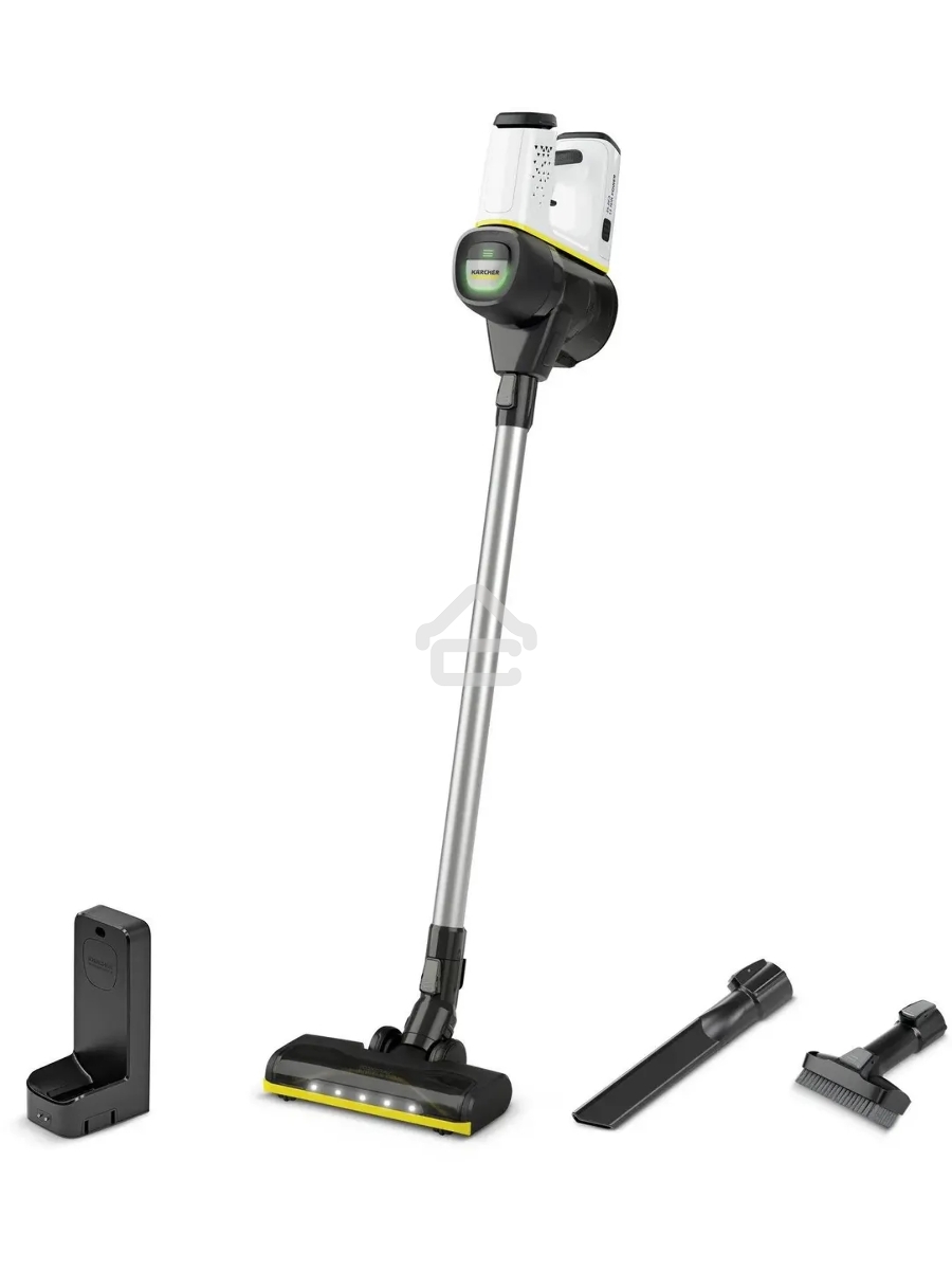 Пылесос вертикальный/ручной Karcher VC 6 Cordless ourFamily белый/чёрный, питание от аккумулятора, 250 Вт, уборка сухая, пылесборник 0.8 л, работа от АКБ max - 50 мин