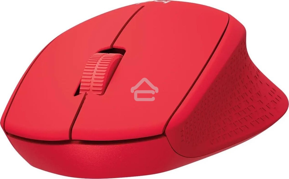 Мышь беспроводная Logitech M280 красный, 1000 dpi, радиоканал, USB, кнопки - 3