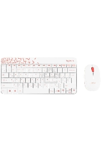 Комплект беспроводной клавиатура+мышь Logitech MK240 White/Red  (920-008160)