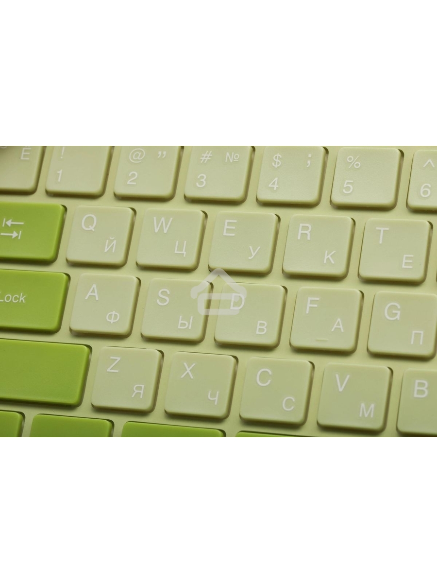 Клавиатура + мышь Acer OCC205 беспроводной USB, 1200 dpi, зеленый/желтый