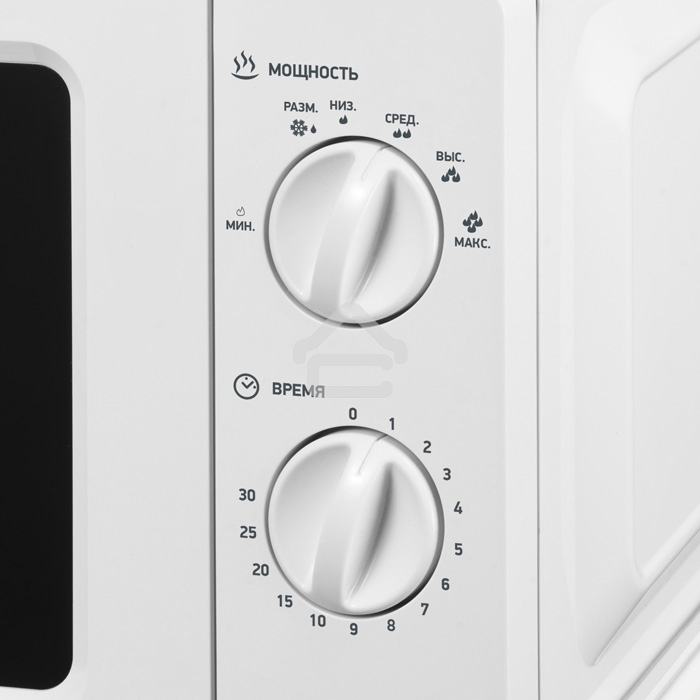 Микроволновая печь BBK 17MWS781MW белый, 17 л, 700 Вт, переключатели - поворотный механизм