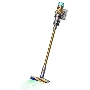 Пылесос вертикальный Dyson SV46 V12 Detect Slim Absolute золотистый/серебристый, питание от аккумулятора, 150 Вт, уборка сухая, пылесборник 0.35 л, работа от АКБ max 60 мин