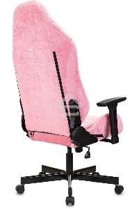 Кресло игровое Knight N1 Fabric розовый Velvet 36 с подголов. крестовина металл