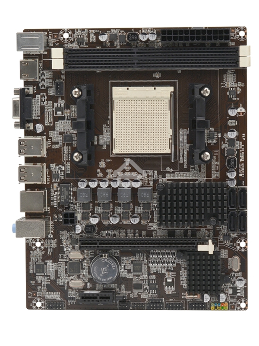 Материнская плата AFOX A780S-MA3, AM3+, AMD 780G, 2xDDR3, 4xSATA, 1xIDE, 1xPCIe 3.0 x16, 1xPCIe x1, 1xHDMI, 1xVGA, 1x 100Mb LAN, 4xUSB-A 2.0, 3x3.5 мм, 5.1, mATX