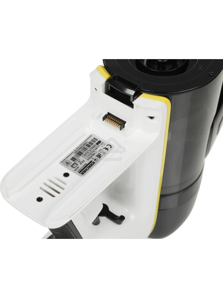 Пылесос вертикальный/ручной Karcher VC 6 Cordless ourFamily белый/чёрный, питание от аккумулятора, 250 Вт, уборка сухая, пылесборник 0.8 л, работа от АКБ max - 50 мин