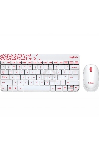 Комплект беспроводной клавиатура+мышь Logitech MK240 White/Red  (920-008160)