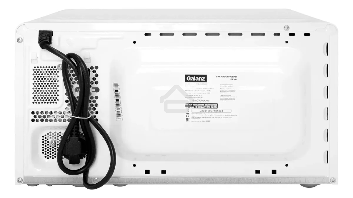 Микроволновая печь Galanz MOS-2007MW белый, 20 л, 700 Вт, переключатели - поворотный механизм