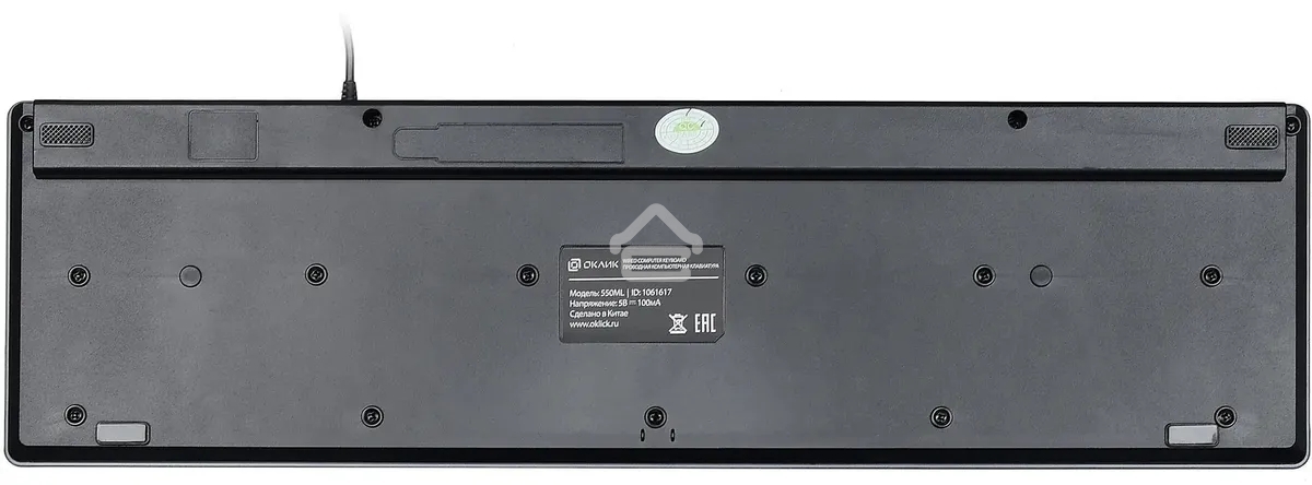 Клавиатура проводная Oklick 550ML, USB, черный