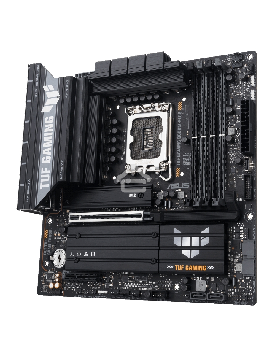 Материнская плата ASUS TUF GAMING B860M-PLUS, LGA 1851, Intel B860, 4xDDR5, 4xSATA, 3xM.2, 1xPCIe 5.0 x16, 1xPCIe x4, 1xUSB-C, 4xUSB-A 3.2 Gen 1, 2xUSB-A 3.2 Gen 2, 1xHDMI, 1xDP, 1x2.5Gb LAN, 7.1, mATX