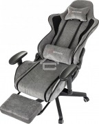 Кресло игровое Бюрократ Zombie Drift/F серый/черный, крестов. пластик, подст. для ног