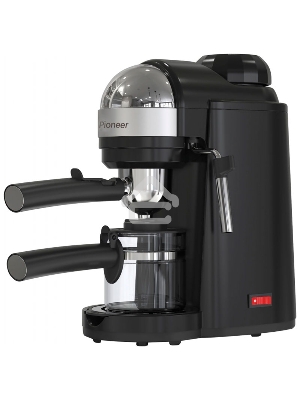 Кофеварка рожковая Pioneer CM106P черный, исп. кофе - молотый, 0.24 л, 800 Вт, 3.5 Бар.