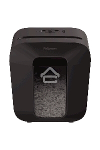 Шредер Fellowes PowerShred LX25 черный (секр.P-4)/перекрестный/6лист./11.5лтр./скрепки/скобы/пл.карты
