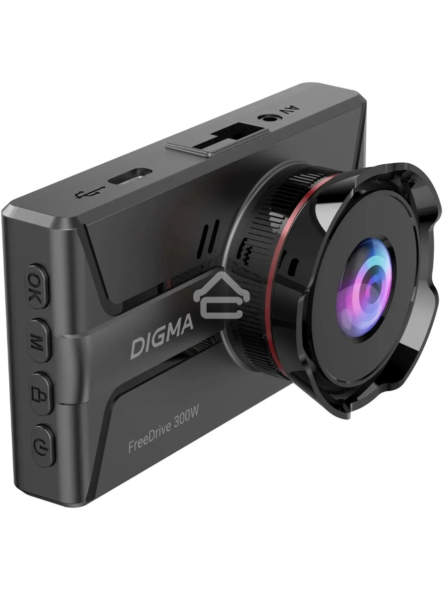 Видеорегистратор Digma FreeDrive 300W черный 4Mpix 1400x2560 130гр.
