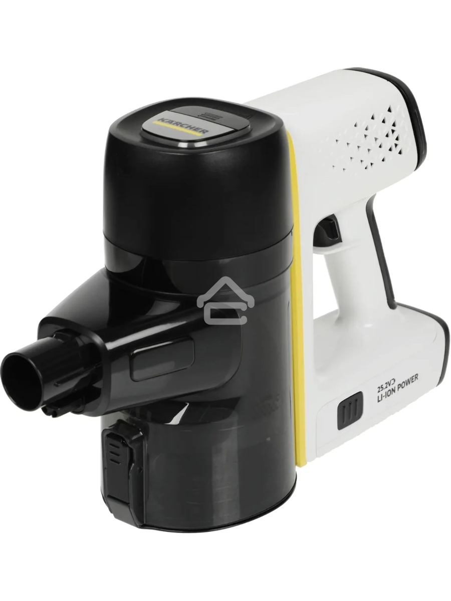 Пылесос вертикальный/ручной Karcher VC 6 Cordless ourFamily белый/чёрный, питание от аккумулятора, 250 Вт, уборка сухая, пылесборник 0.8 л, работа от АКБ max - 50 мин