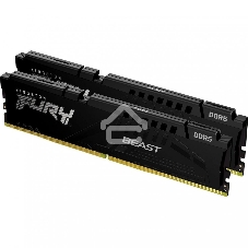 Оперативная память Kingston Fury Beast, DDR5, 64Gb (2x32Gb), 6000MHz, CL36, DIMM, с радиатором, черный