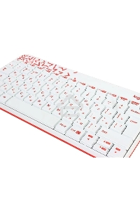 Комплект беспроводной клавиатура+мышь Logitech MK240 White/Red  (920-008160)
