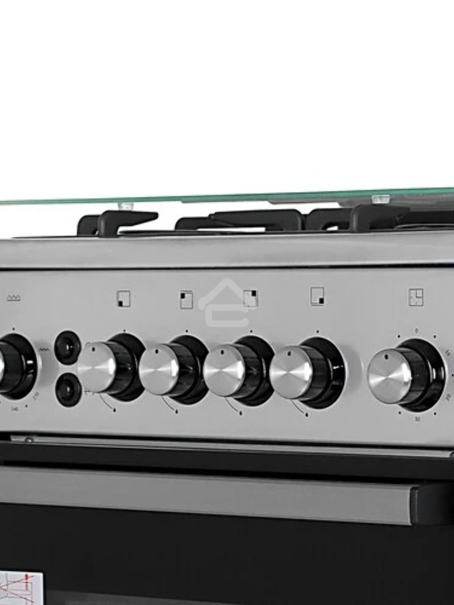 Плита газовая De Luxe 5040.40Г (кр) ЧР-010 серебристый, конфорок 4 шт, духовка 46 л, 50 см x 85 см x 50 см