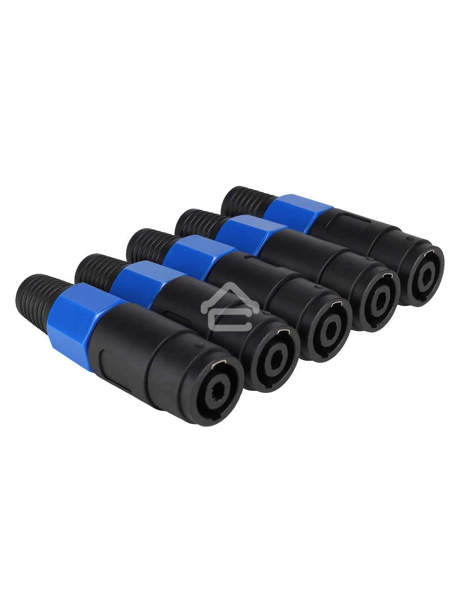 Комплект кабельных разъемов Wize WSKONF-4P-5 SpeakON 4 pin, (розетка), 5 шт. в комплекте