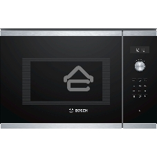 Микроволновая печь встраиваемая Bosch BEL554MS0 нержавеющая сталь/черный, 25 л, 900 Вт, переключатели - поворотный механизм/сенсор