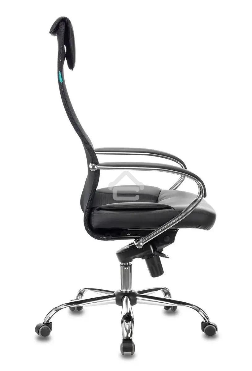 Кресло руководителя Бюрократ CH-609SL/BLACK TW-01 TW-11 черный, спинка сетка, искусст.кожа/ткань, крестовина хром