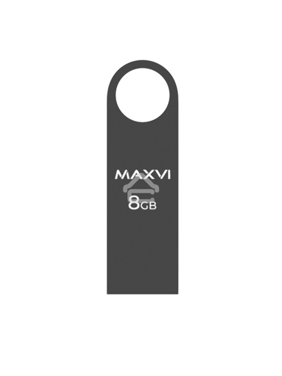 Флеш диск Maxvi MK 8GB USB 2.0 dark-grey, монолит, металл