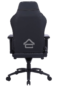 Кресло игровое Cactus CS-CHR-0112BL черный, сиденье черный, эко.кожа, с подголов. крестовина металл, пластик черный