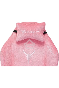 Кресло игровое Knight N1 Fabric розовый Velvet 36 с подголов. крестовина металл
