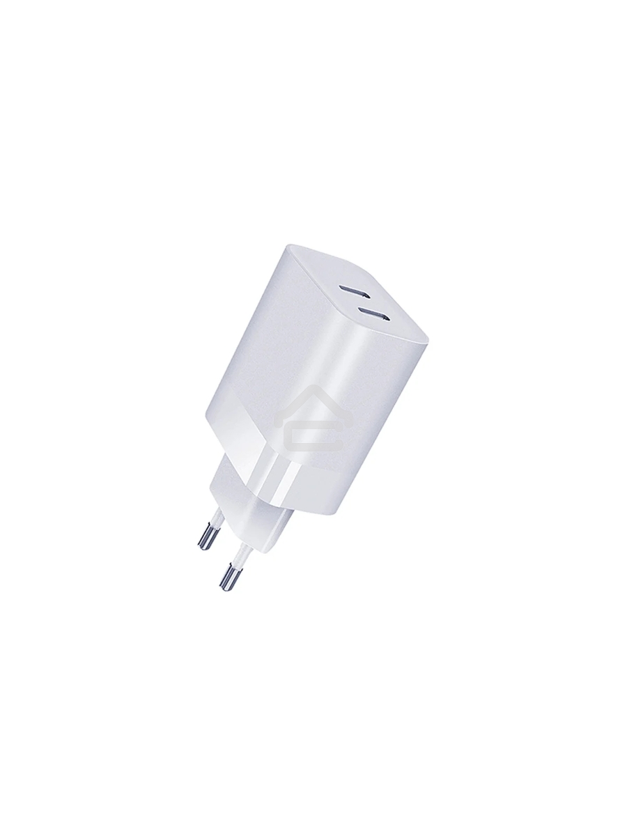 СЗУ Qumo Energy  PD 35W (Charger 0074), два порта: Type-C PD + Type-C PD,  белый